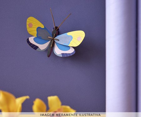 Decoração de Parede Borboleta Pequena Yellow Monarch  | Westwing