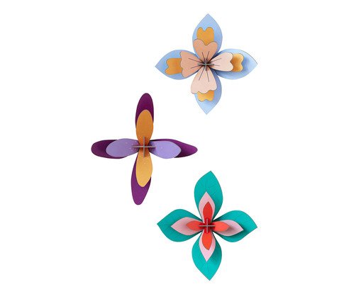 Decoração de Parede Kit de Flores Pequenas Lavender Cocktail, multicolor | WestwingNow