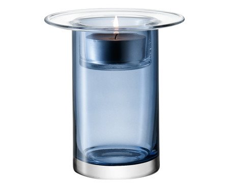 Porta Velas Tondo Azul e Branco I