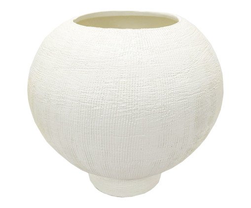  Vaso Decorativo em Cerâmica Branco Texturizado, multicolor | WestwingNow