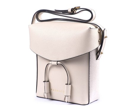 Bolsa Mini de Couro Cosmopolitan Off-White | Westwing