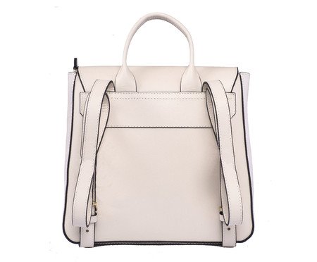 Mochila de Couro Manhattan Off-White | Westwing