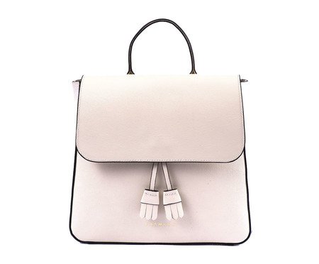 Mochila de Couro Manhattan Off-White | Westwing