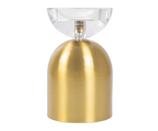 Castiçal em Cristal Veronez Pequeno, gold | WestwingNow
