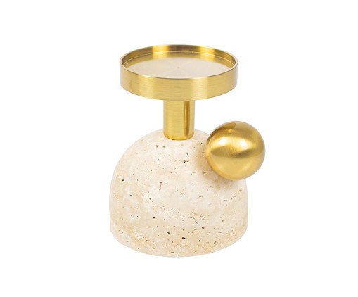 Castiçal em Mármore Riesa, beige | WestwingNow