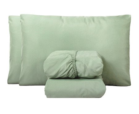 Jogo de Lençol Classic Jazz Micropercal Verde Cha | Westwing