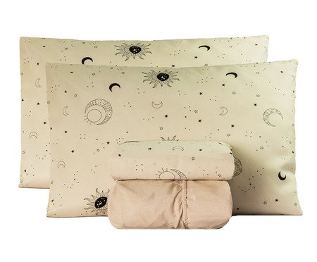 Jogo de Lençol Classic Essencialle Sol e Lua | Westwing