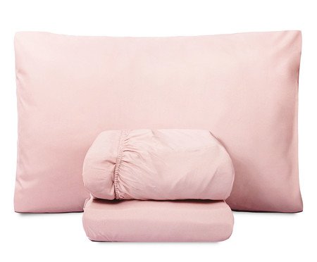 Jogo de Lençol Classic Jazz Micropercal Rose | Westwing