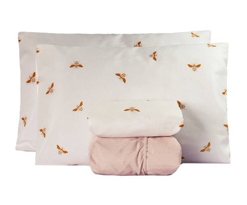 Jogo de Lençol Classic Essencialle Abelha, white | WestwingNow