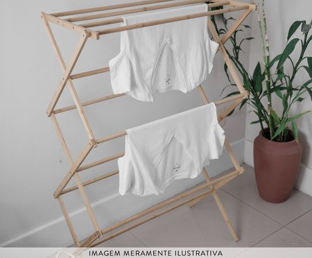 Varal Vertical Andares em Bambu Simplo | Westwing