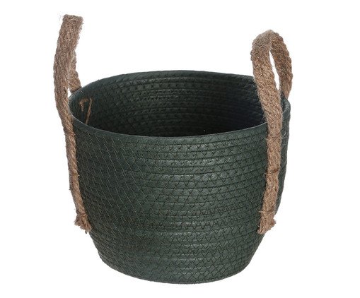 Cesto Duo Tramado com Alças Oikos Verde, Verde | WestwingNow