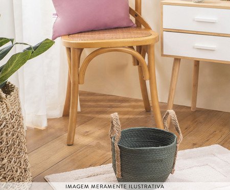 Cesto Duo Tramado com Alças Oikos Verde | Westwing