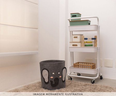 Cesto Infantil Elefante Cinza | Westwing