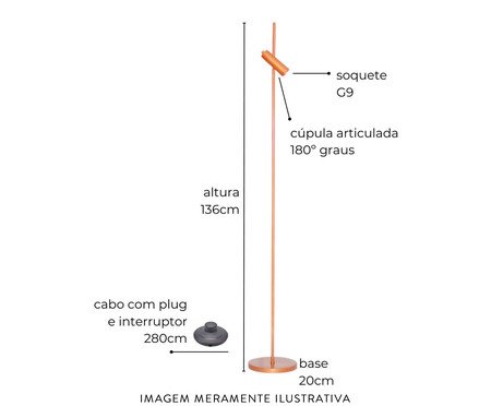 Luminária de Piso Sofhie Cobre (Edição Especial) | Westwing