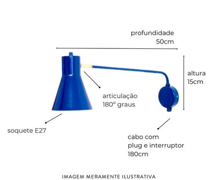 Arandela Eileen Collor Azul | Westwing