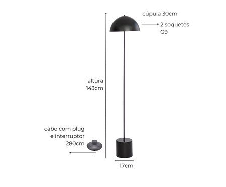Luminária de Piso Komaco K Branca | Westwing