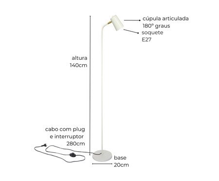 Luminária de Piso Clara  Preta | Westwing