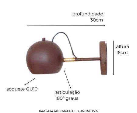 Arandela Jock Preta | Westwing