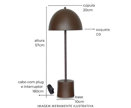 Luminária de Mesa Komaco Slim Preta | Westwing