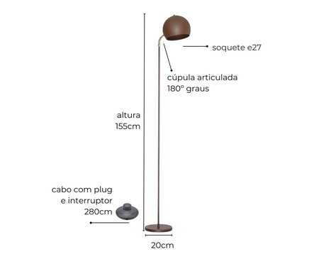 Luminária de Piso Gardner Preta | Westwing