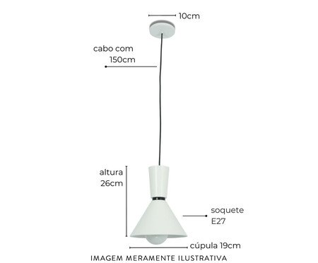 Luminária Pendente Golda Preta | Westwing