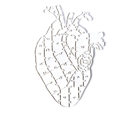 Jogo de Quebra-Cabeça Transparente  Heart com Moldura Madeira | WestwingNow