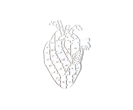 Jogo de Quebra-Cabeça Transparente  Heart com Moldura Madeira | WestwingNow