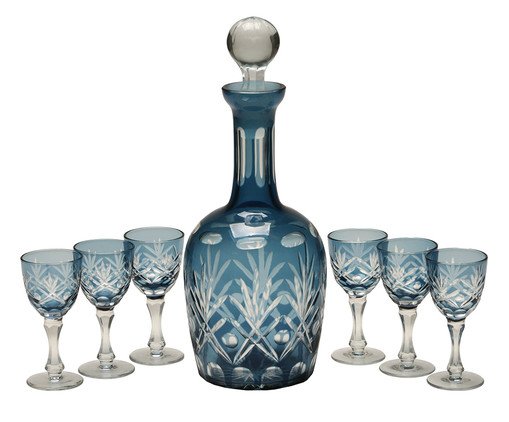 Jogo para Licor Claredon - Azul, Azul | WestwingNow