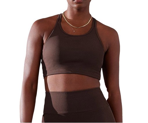 Top Cropped Canelado Marrom Carvalho, brown | WestwingNow