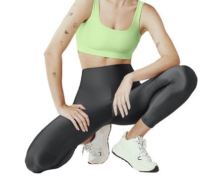 Calça Legging Midi Cinza Speed