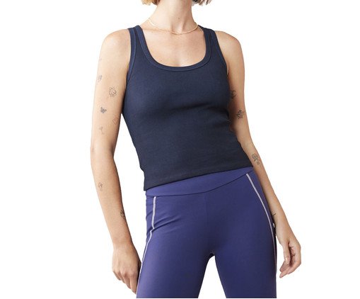 Regata Cropped Canelada Azul Marinho Dark, blue | WestwingNow