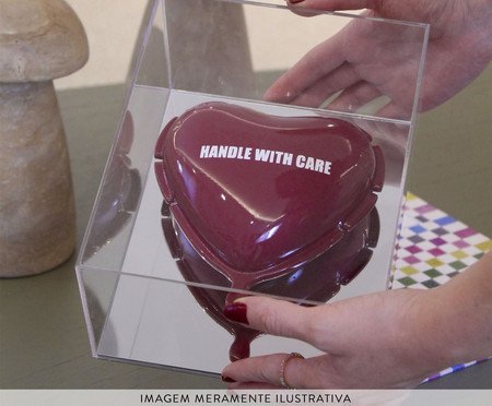 Escultura Balão Coração Handle With Care | Westwing