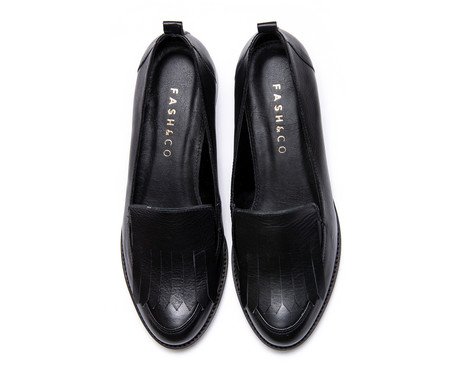 Loafer em Couro Girlboss Preto | Westwing