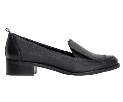 Loafer em Couro Girlboss Preto, Preto | WestwingNow