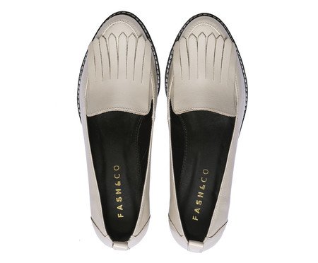 Loafer em Couro Girlboss Branco | Westwing