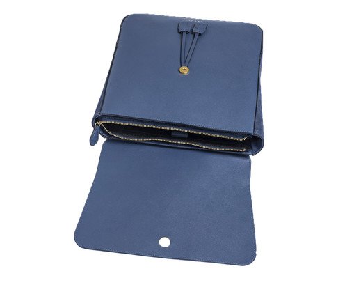 Mochila em Couro para Notebook Manhattan Azul, Azul | WestwingNow