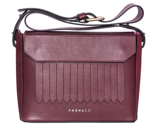 Bolsa em Couro Fringe Vinho, Vermelho | WestwingNow