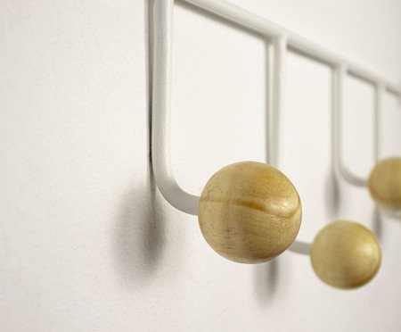 Cabideiro de Parede Lapa Ball Branco | Westwing