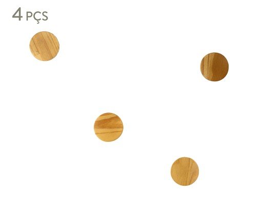 Jogo de Cabideiros de Madeira Guaratiba Unique, wood pattern | WestwingNow