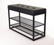 Sapateira Banco Sion Duo Estofado Preto e Preto, black | WestwingNow