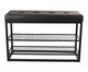 Sapateira Banco Sion Duo Estofado Preto e Preto, black | WestwingNow