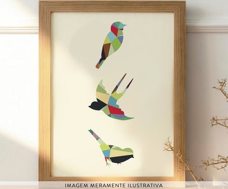 Pôster Animais Geométricos Pássaros | Westwing