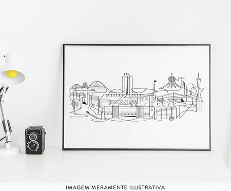 Pôster Skyline Brasília | Westwing