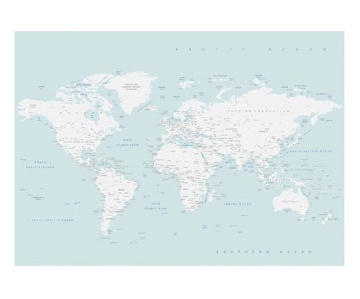 Poster Mapa Mundi Ice, Colorido | WestwingNow