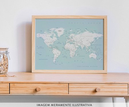 Pôster Mapa Mundi Ice | Westwing