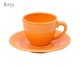 Jogo de Xícaras para Café com Pires Standard Laranja, Laranja | WestwingNow