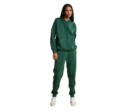 Calça de Moletom Oversized com Bolso Verde Malaquita | Westwing