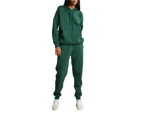 Calça de Moletom Oversized com Bolso Verde Malaquita