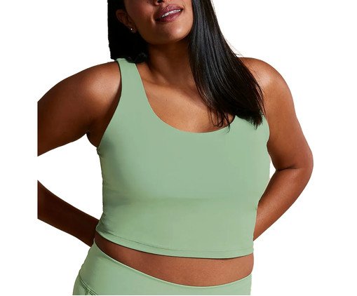 Top Fitness Alongado Verde Figo, Verde | WestwingNow