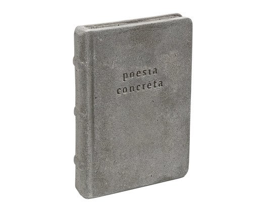 Livro Decorativo Poesia Concreta, Cinza | WestwingNow